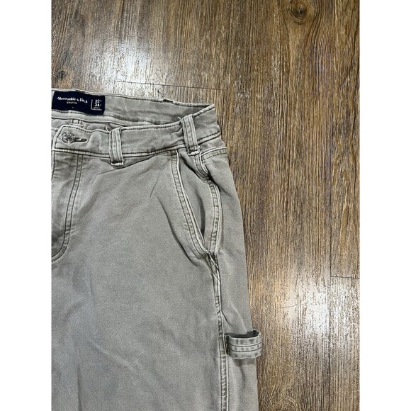 Abercrombie & Fitch Men's Stretch Fit Olive Green Carpenter Pants Size 30x32 - Picture 3 of 10